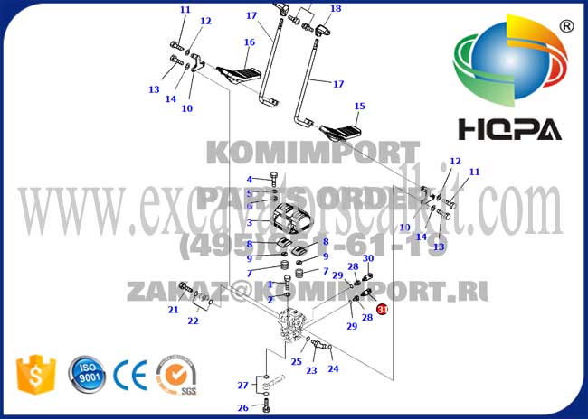 कोमात्सु PC200-7 के लिए 206-06-61130 2060661130 प्रेशर स्विच सेंसर