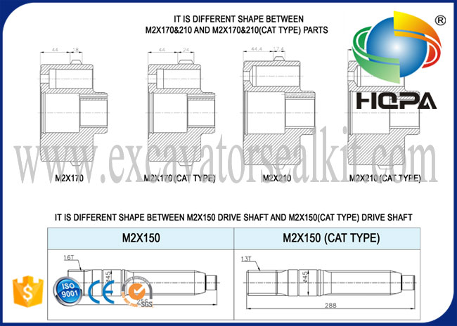 HD900-5 HD900-7 E330 E330B के लिए स्विंग मोटर मरम्मत किट HZZC-M2X170CHB